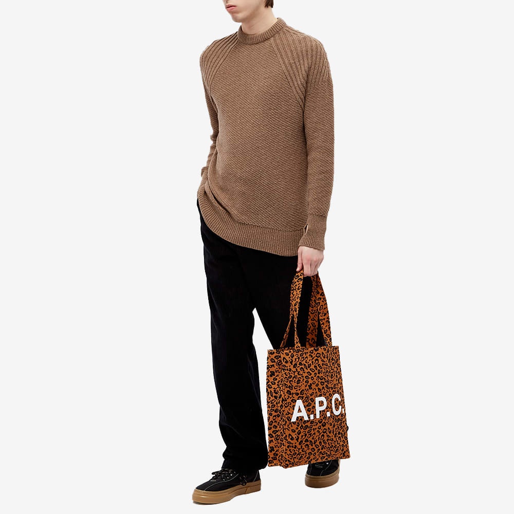 A.P.C. Lou Leopard Print Tote - 5