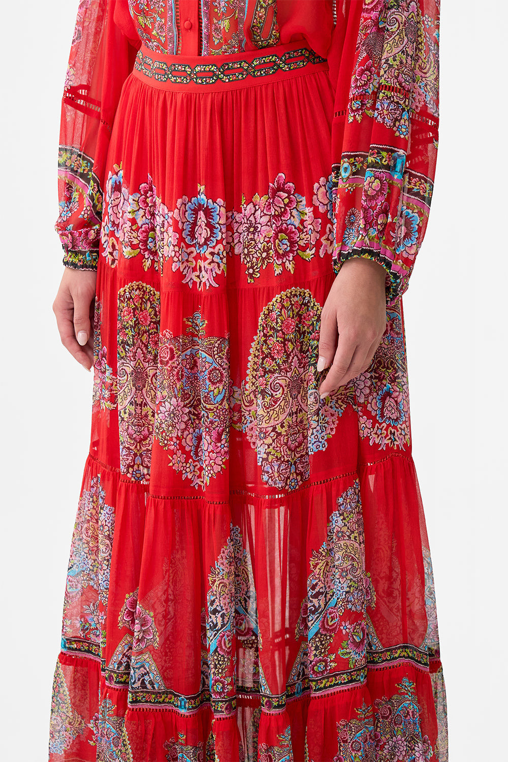 TIERED MAXI SKIRT - 5