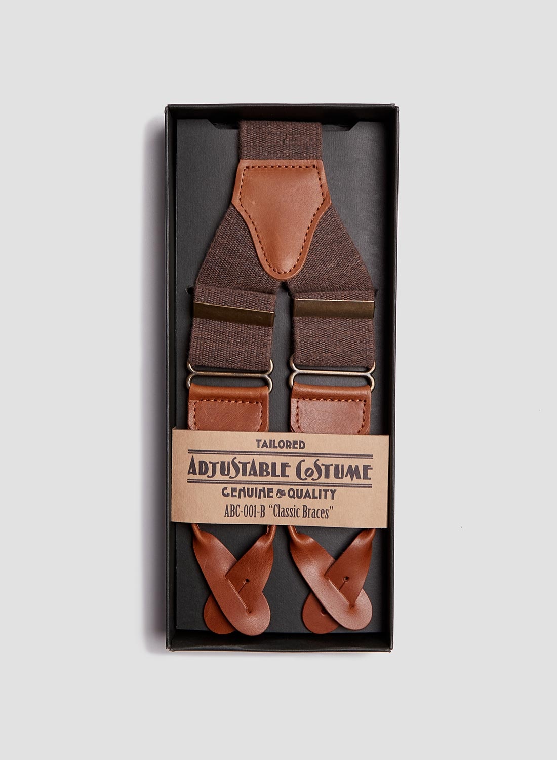 Adjustable Costume Classic Braces Brown - 1