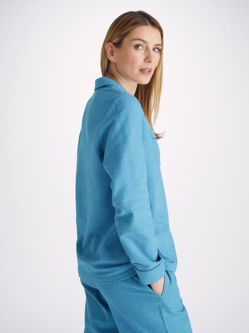 Women's Pyjamas Kelburn 34 Brushed Cotton Blue - 5
