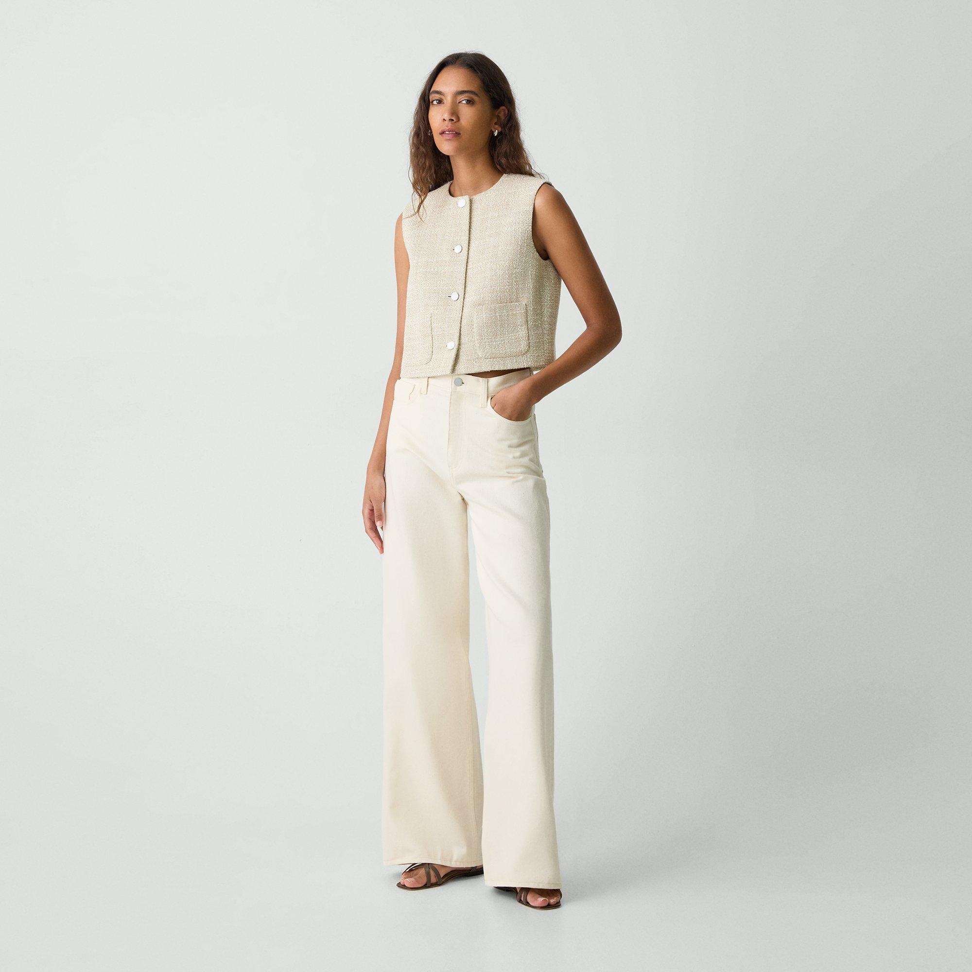 Patch Pocket Vest in Texture Tweed - 6