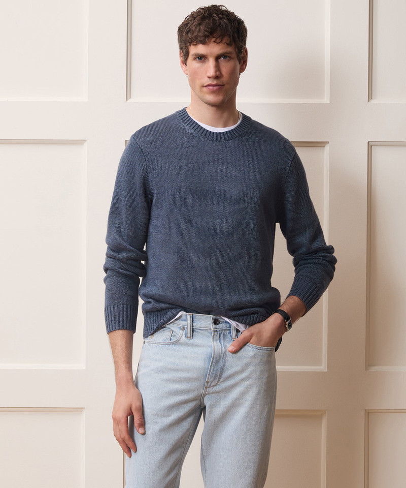 TODD SNYDER Linen Crewneck Sweater outlook