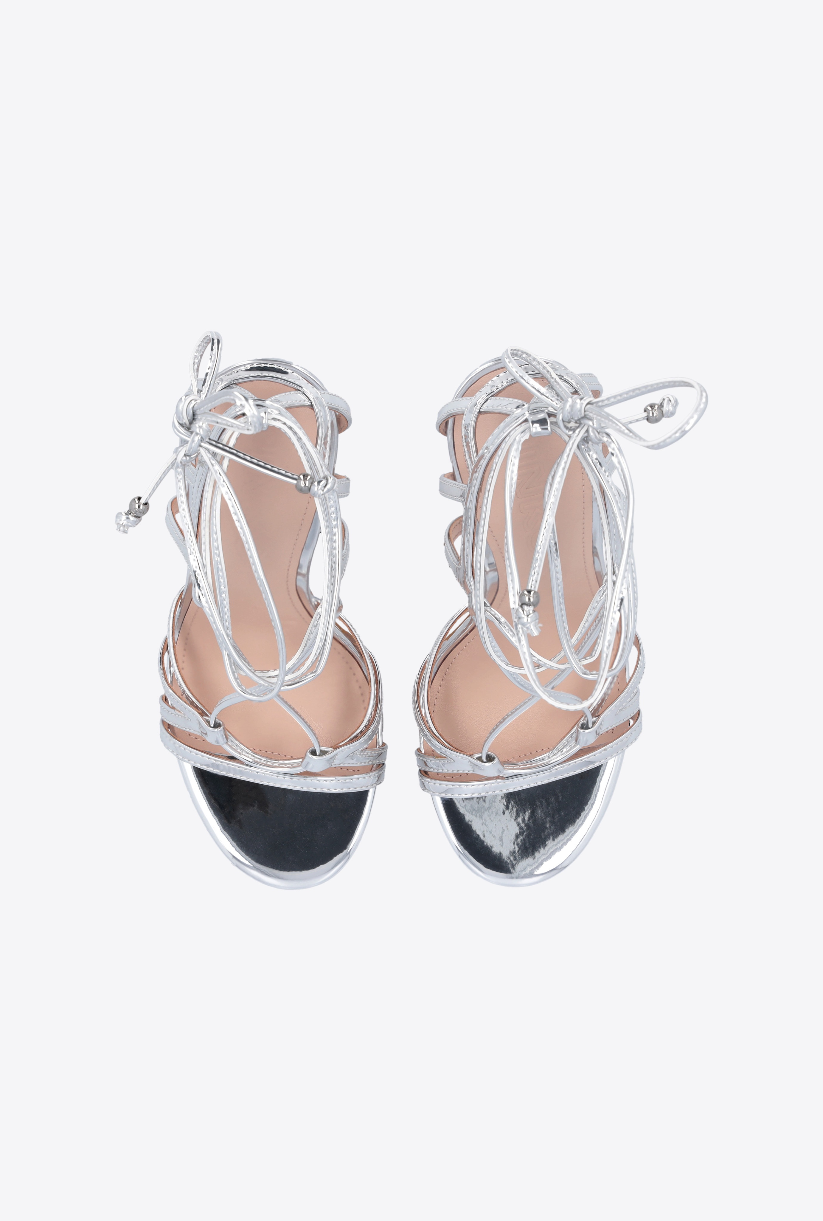 LAMINATED MIRROR-EFFECT SANDALS - 8