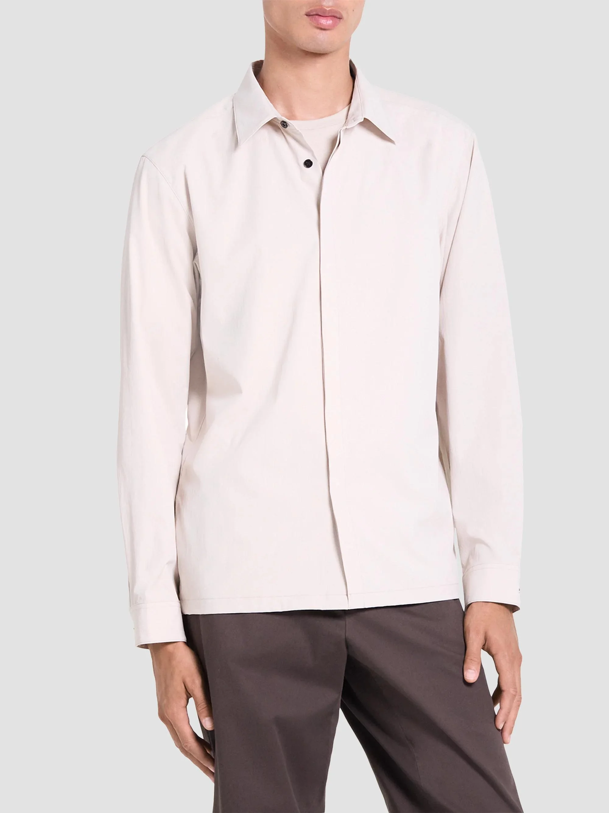 Men's Motion Poplin Shirt - Silver Stone - 1