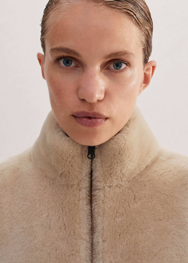 Reversible Shearling Zip Vest 4