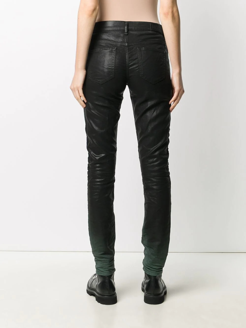 zipped pockets skinny trousers  - 4