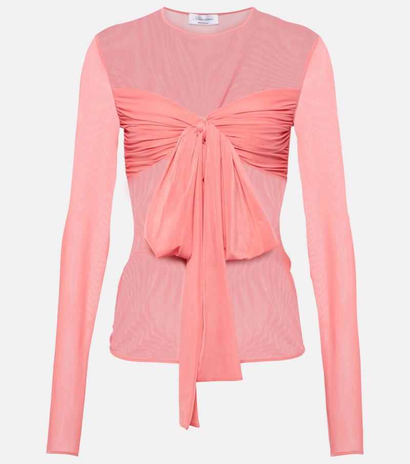 Bow-detail jersey top - 1