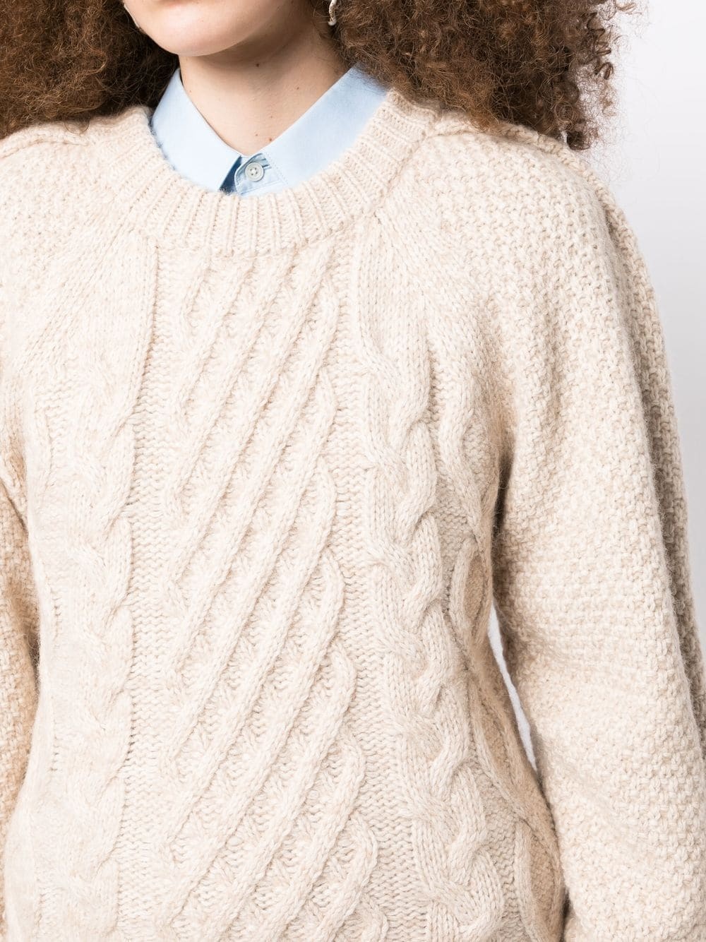 cable-knit jumper - 5