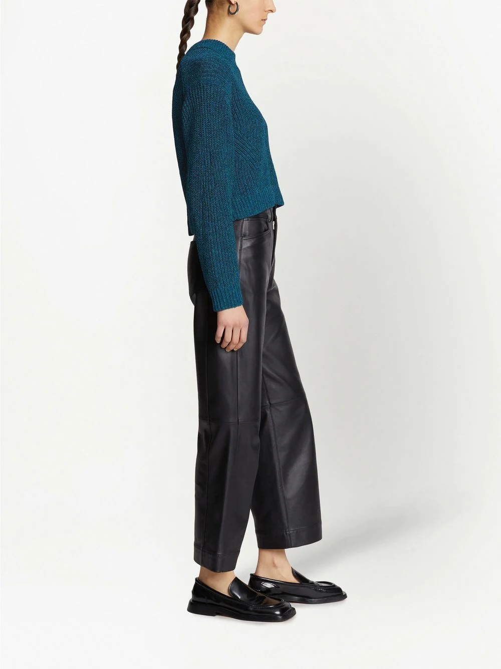 cut-out rib-knit jumper - 3
