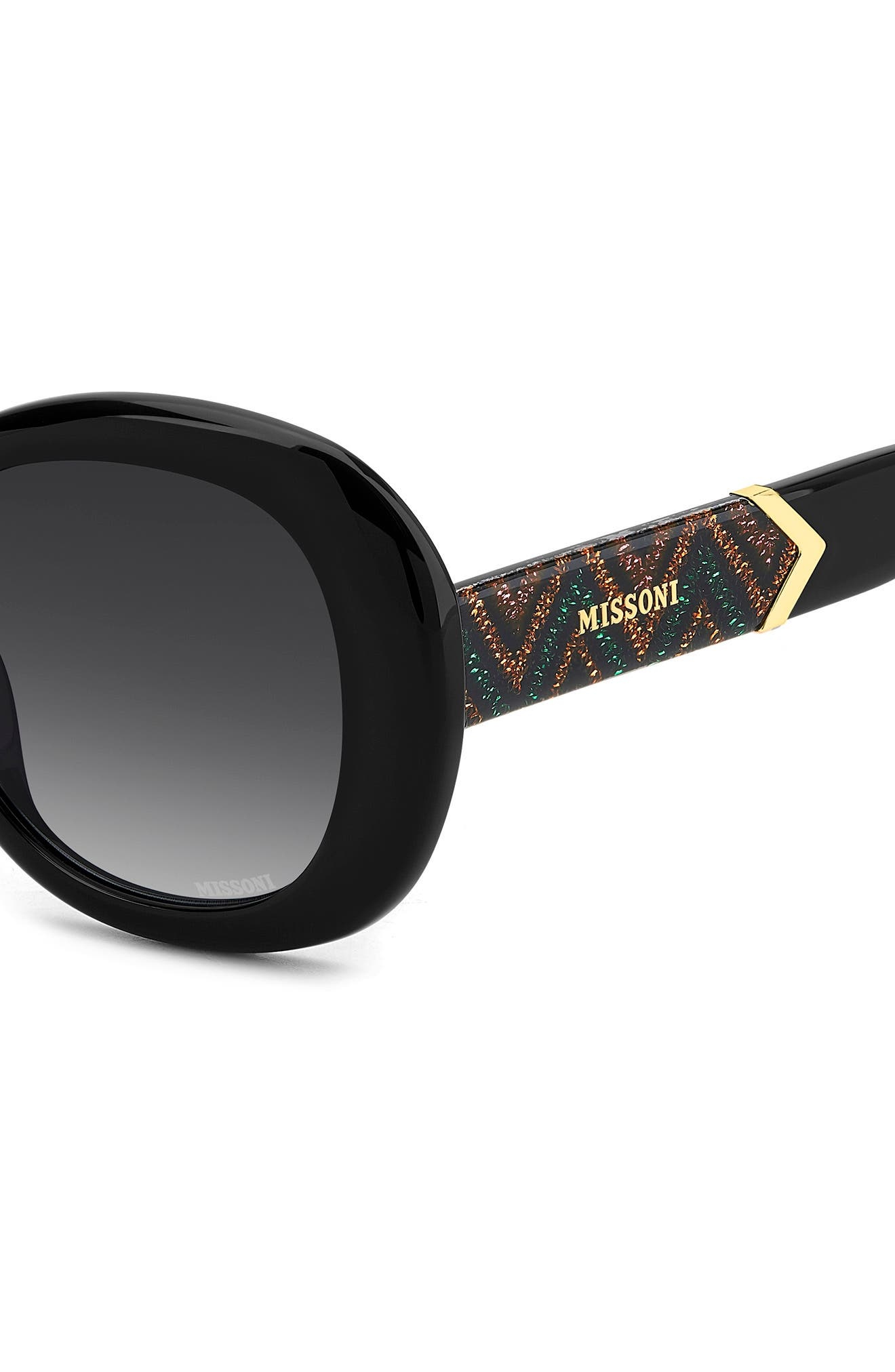 Missoni 53mm Gradient Oval Sunglasses in Black/Dark Grey Sf at Nordstrom - 3