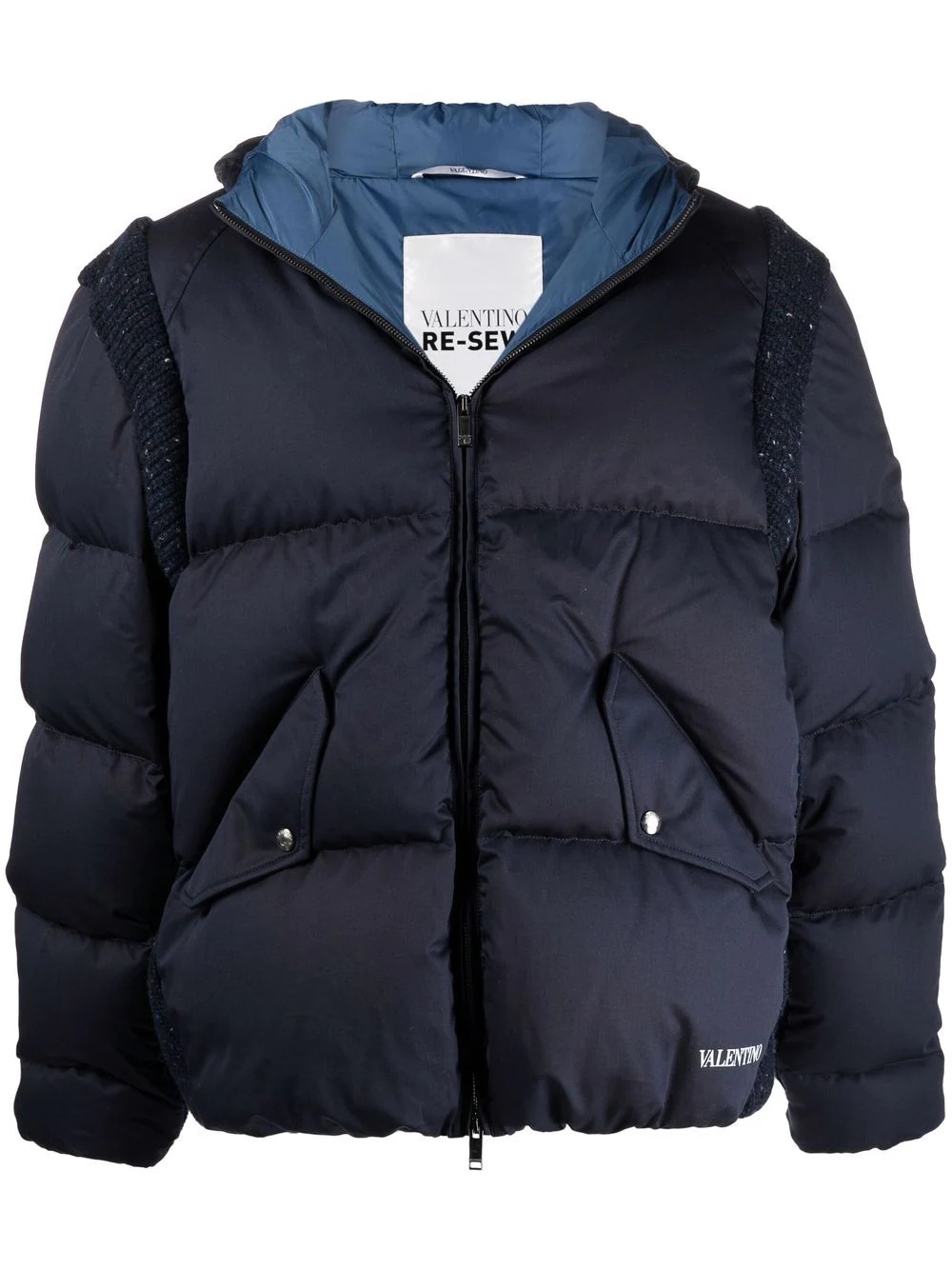 contast-panel puffer jacket - 1