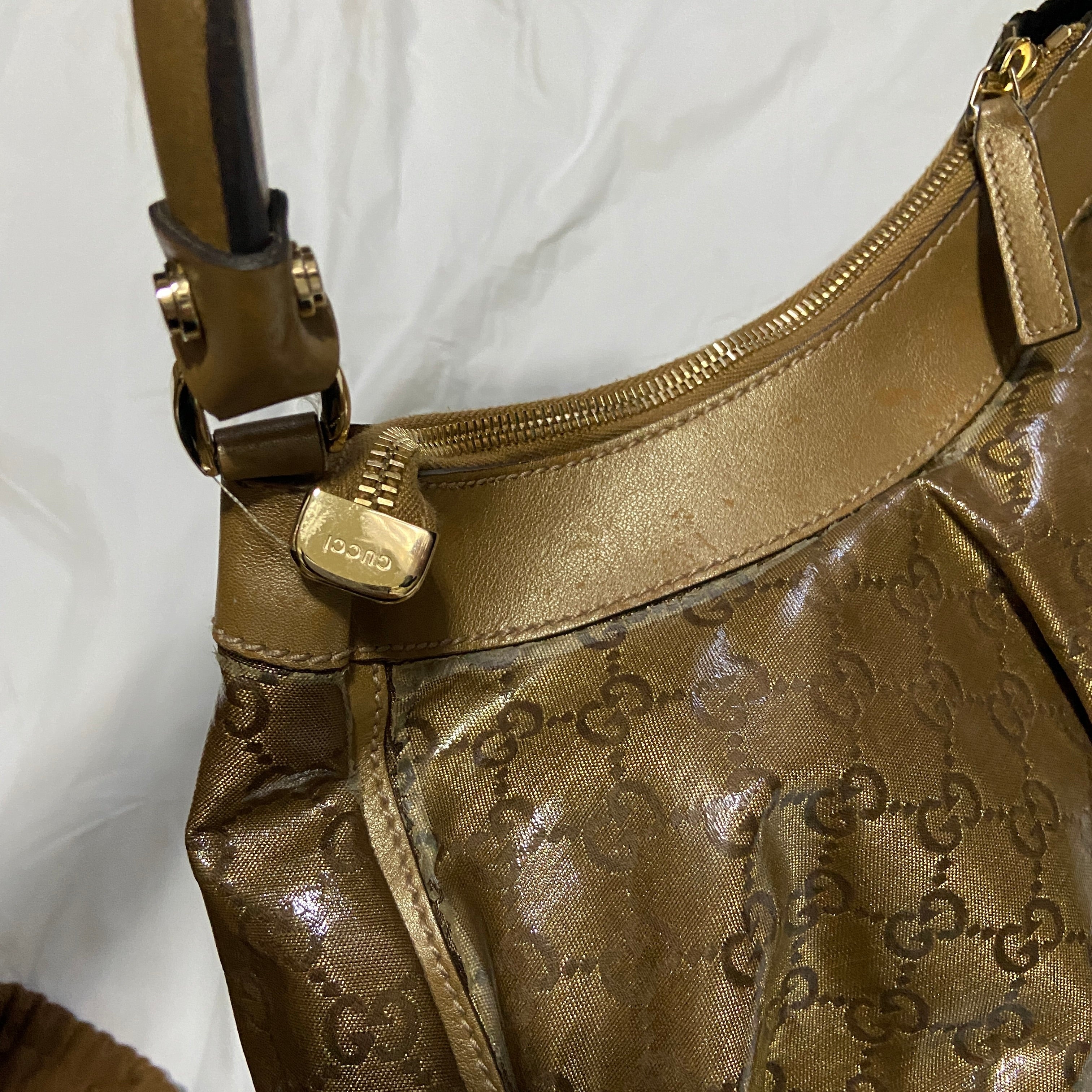 Gucci GG Crystal Abbey D-Ring hobo Shoulder Bag Brown - 5