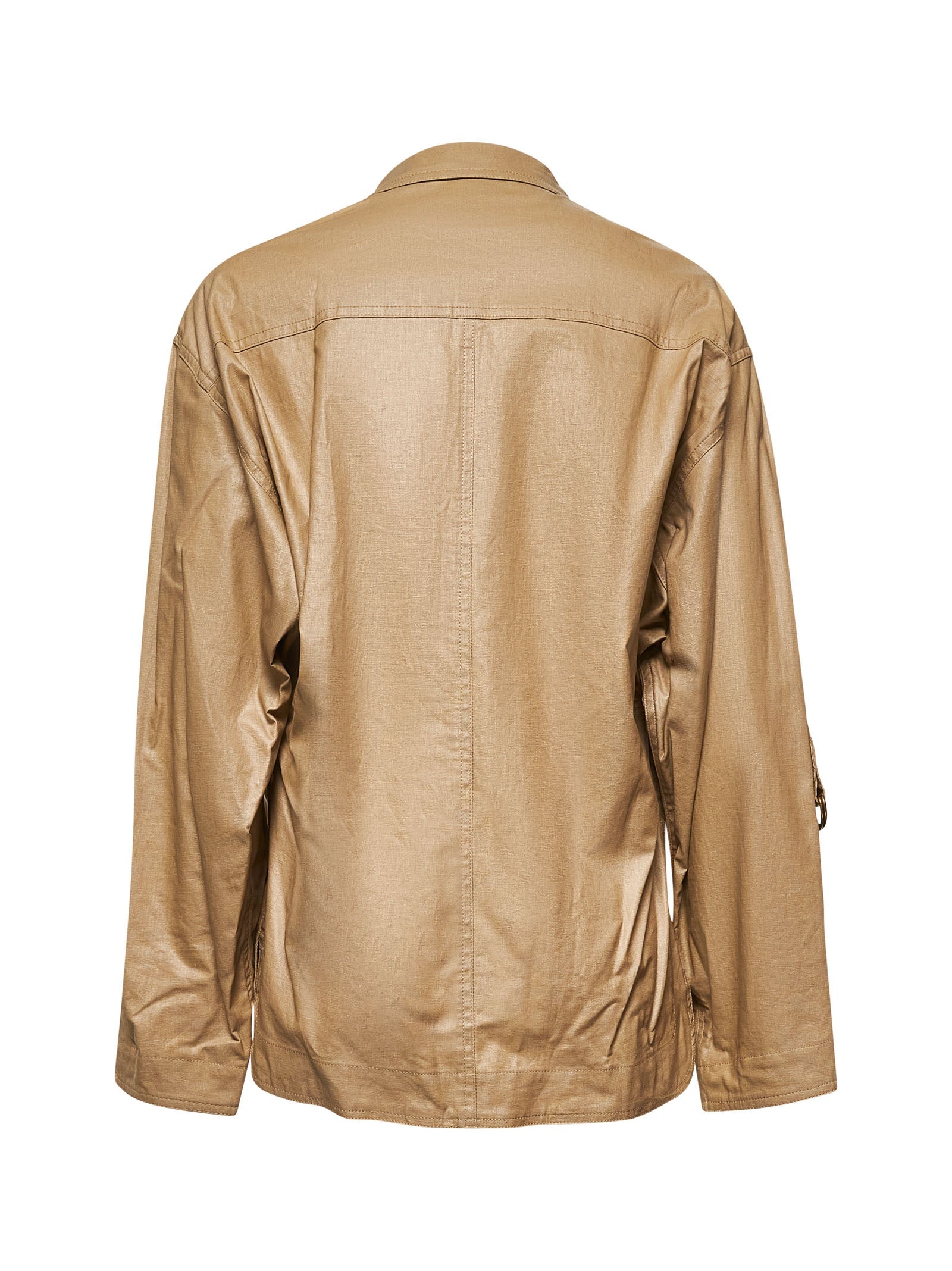 Beige waxed linen blend Florida shirt - 2