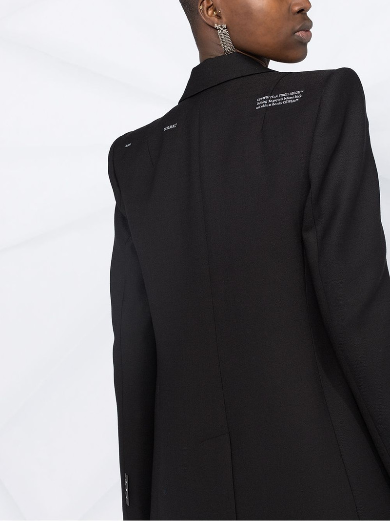 shoulder pads logo print blazer 3