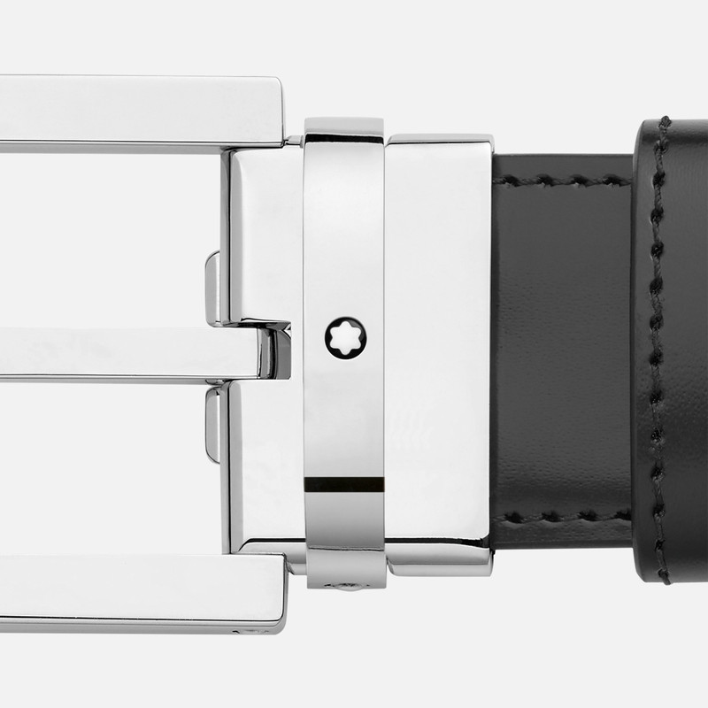 Black/brown 30 mm reversible leather belt 4