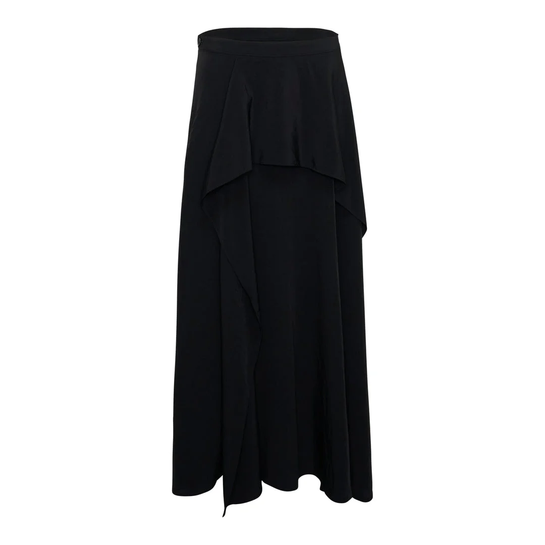 Asymmetric Drape Skirt - 1