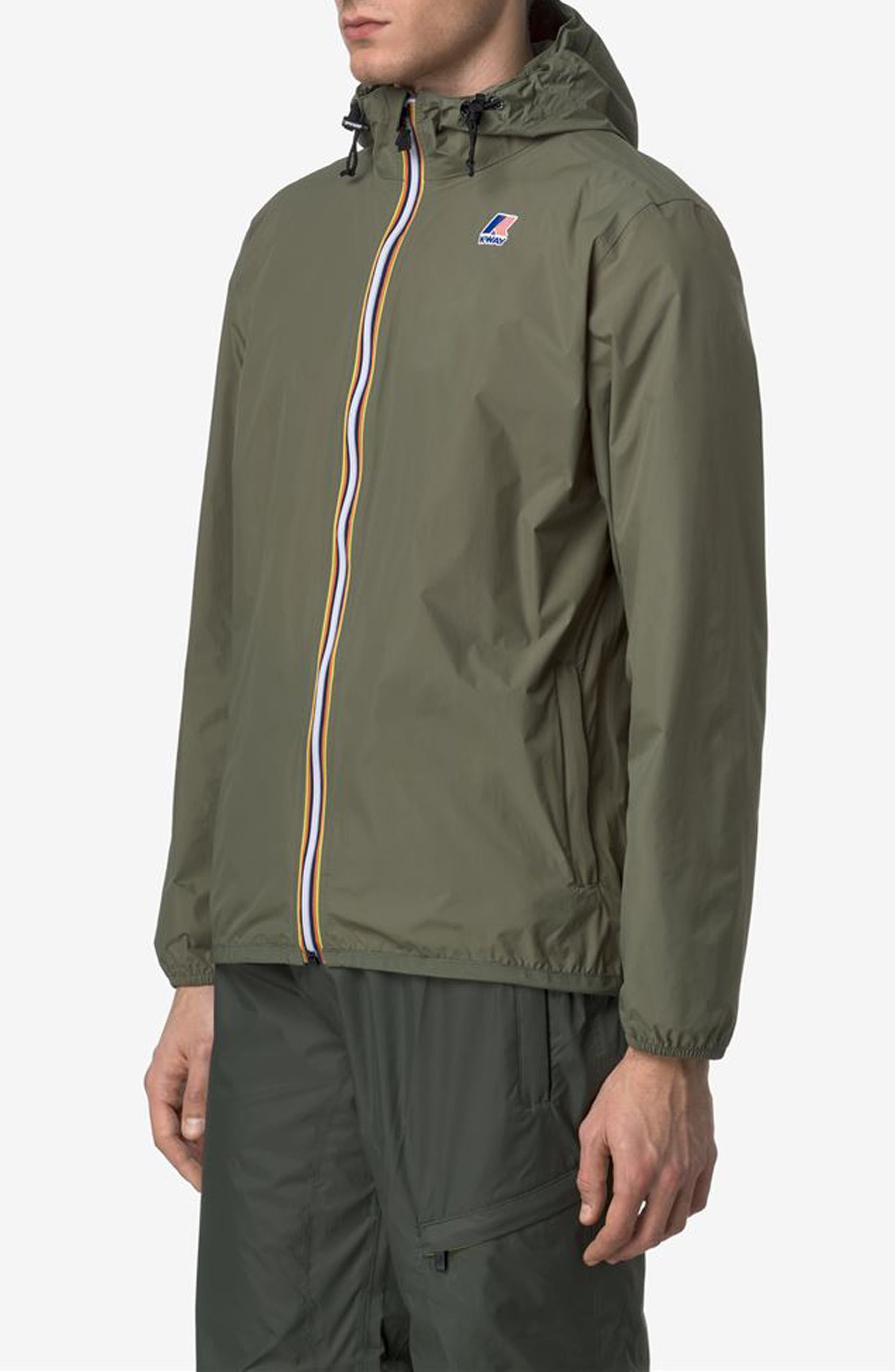 K-Way Le Vrai 4.0 Claude Water Repellent Jacket in Green Lichen at Nordstrom - 3