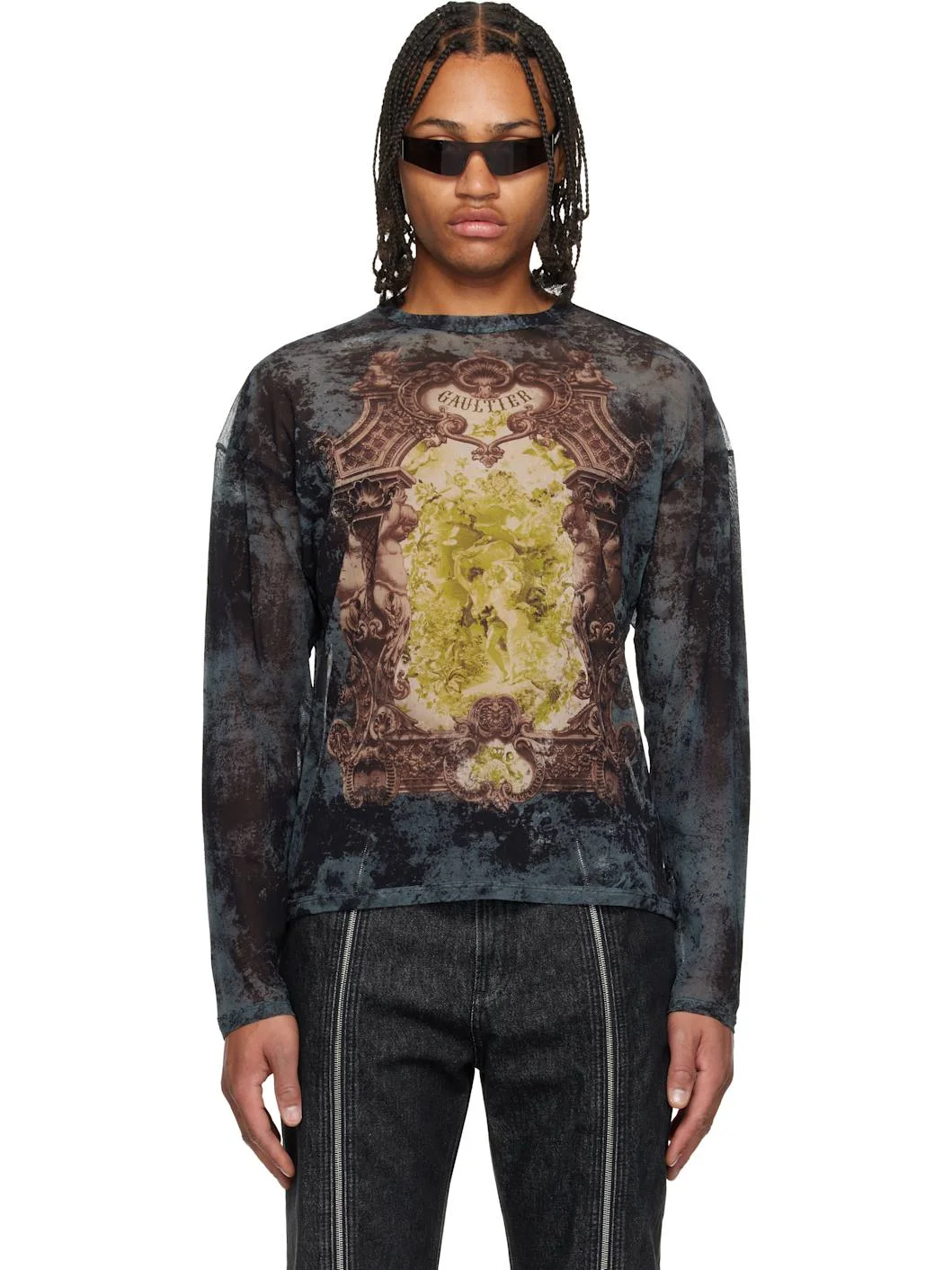 Navy 'The Oversized Médaillon' Top - 1