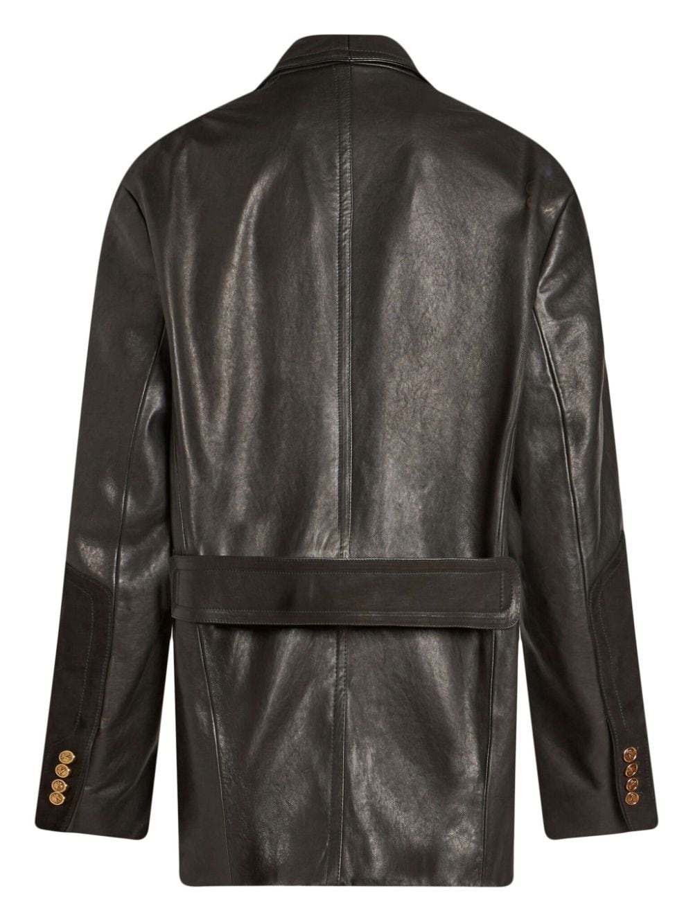 suede-trim leather jacket - 7