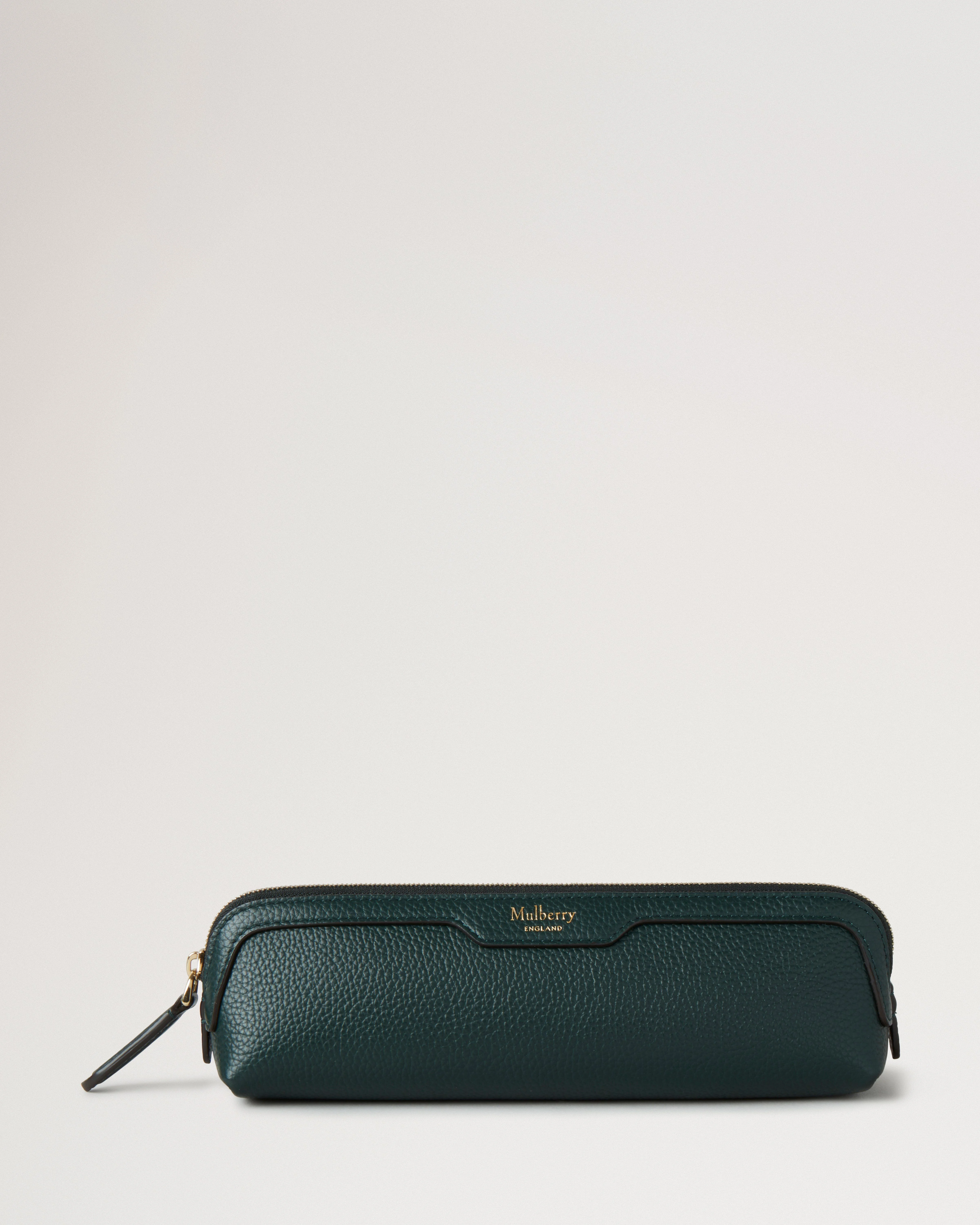 Pencil Case Mulberry Green Small Classic Grain - 1