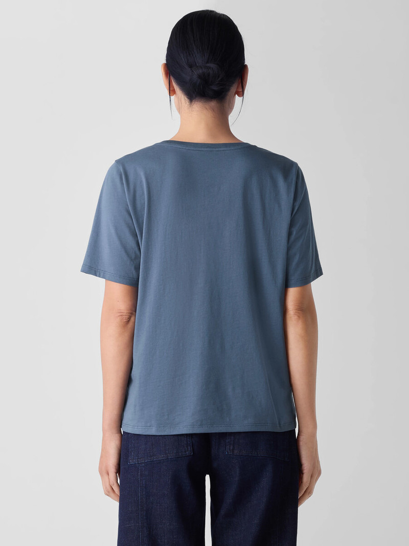 Organic Pima Cotton Jersey Round Neck Tee 4