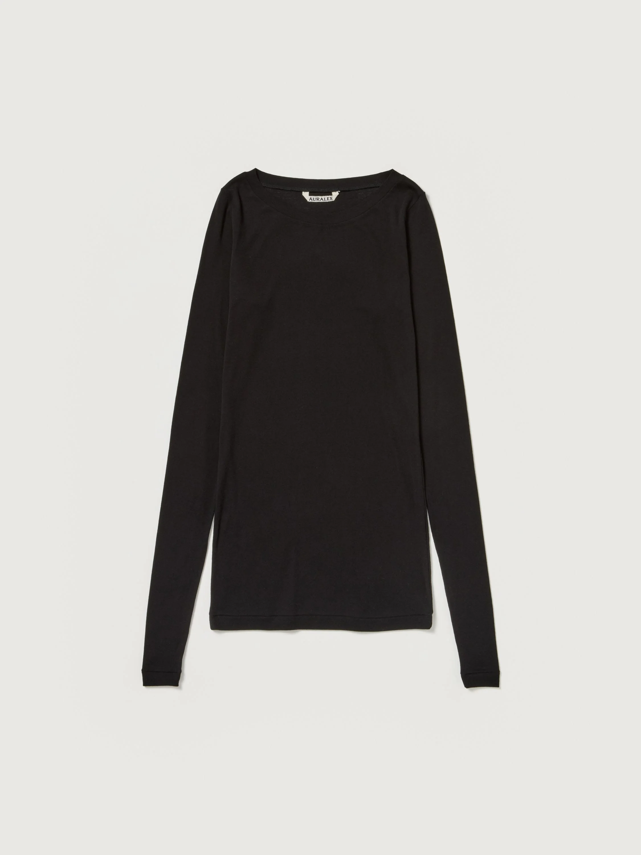 SUPER HIGH GAUGE SHEER RIB WIDE-NECK L/S TEE - 1