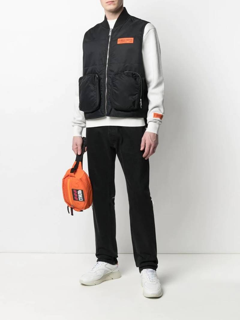 Heron Preston zip pocket vest jacket outlook