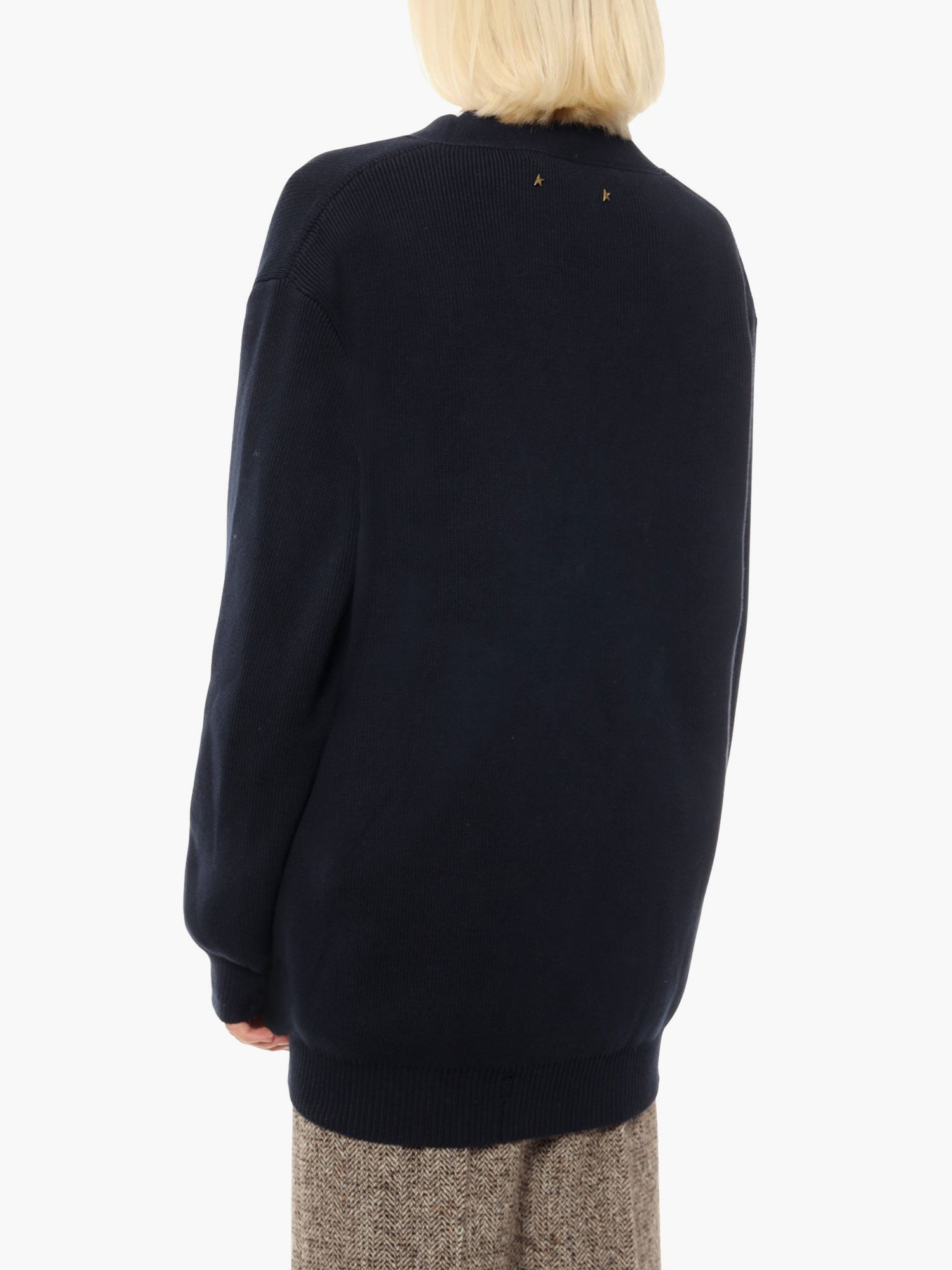COTTON CARDIGAN WITH BROOCH DETAIL - 4