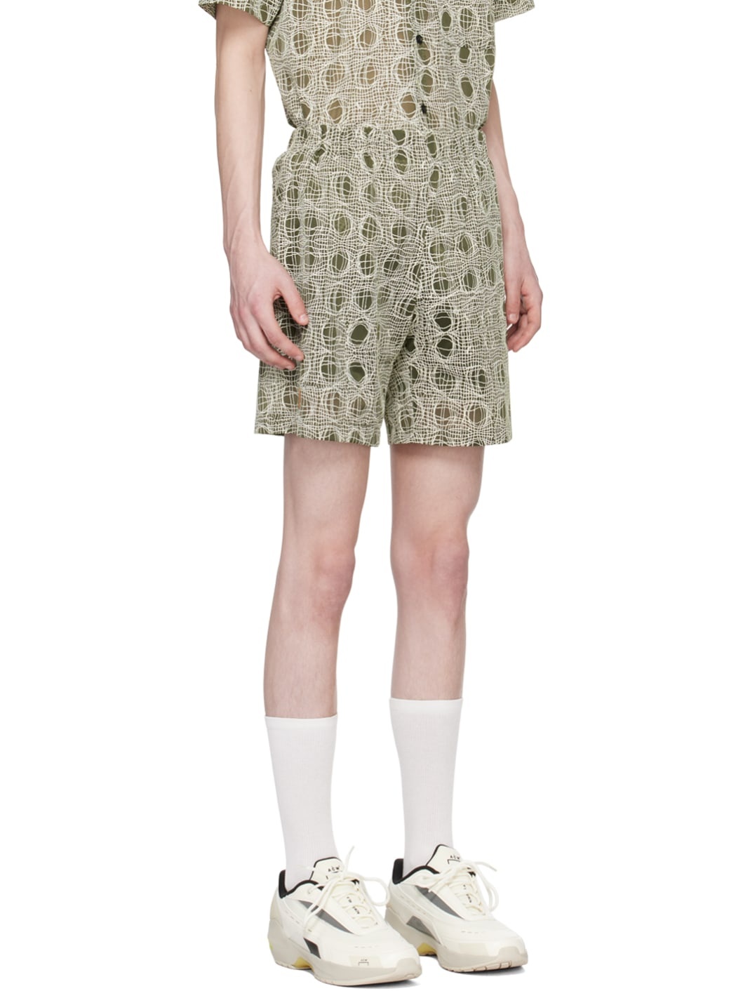 Green Warp Shorts - 2