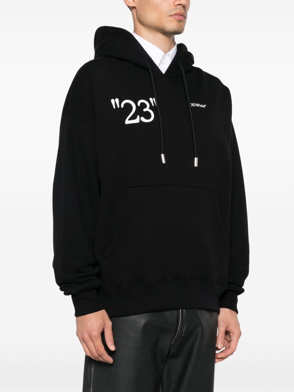 KIT text-print cotton hoodie - 5