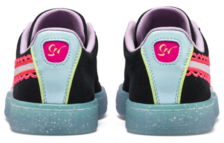 (WMNS) PUMA Sophia Webster x Suede 'Black Fiery Coral' 369516-01 - 4