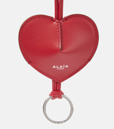 Alaïa Le Coeur leather keychain with strap outlook