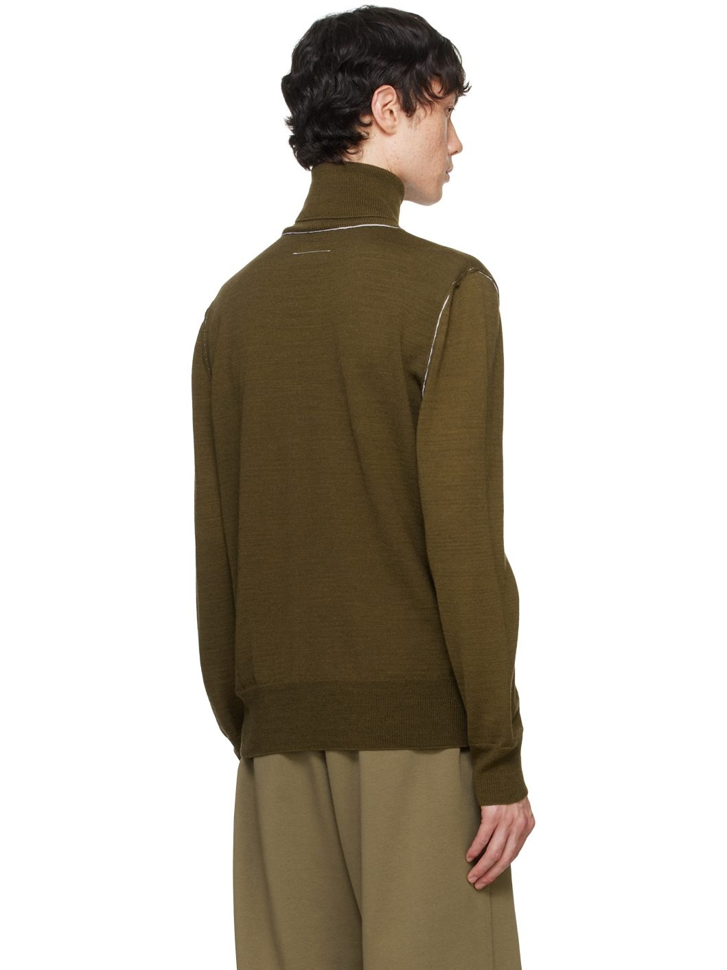 Green Wool Turtleneck - 3