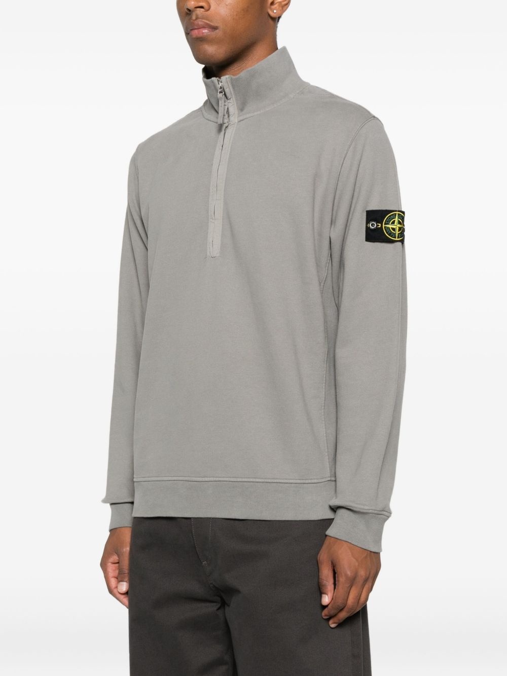 brushed-finish fleece sweatshirt - 3
