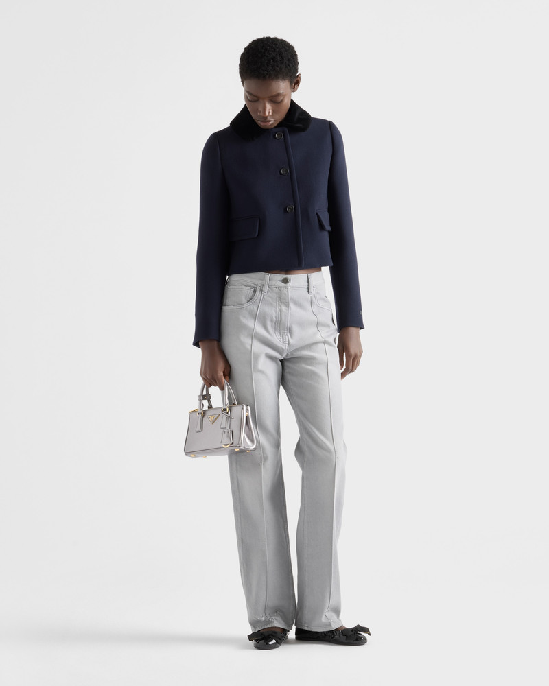 Prada Single-breasted natté fabric jacket outlook