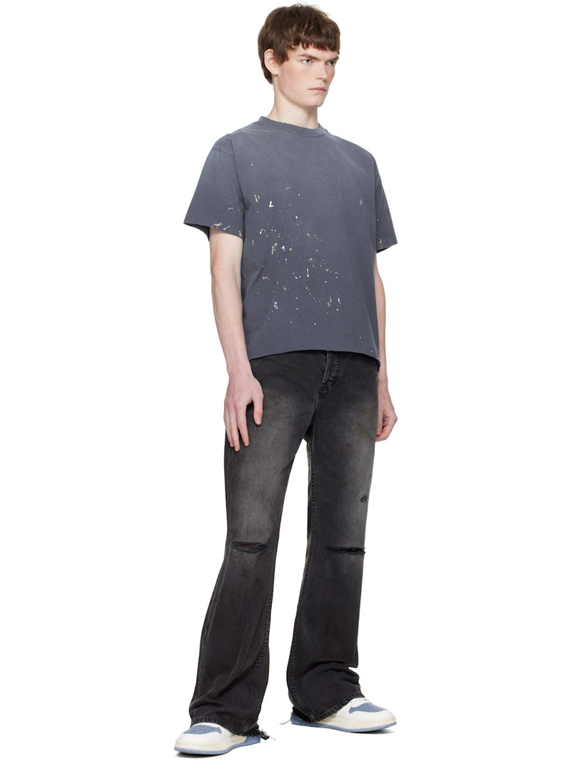 AMIRI White & Blue Classic Low Sneakers outlook