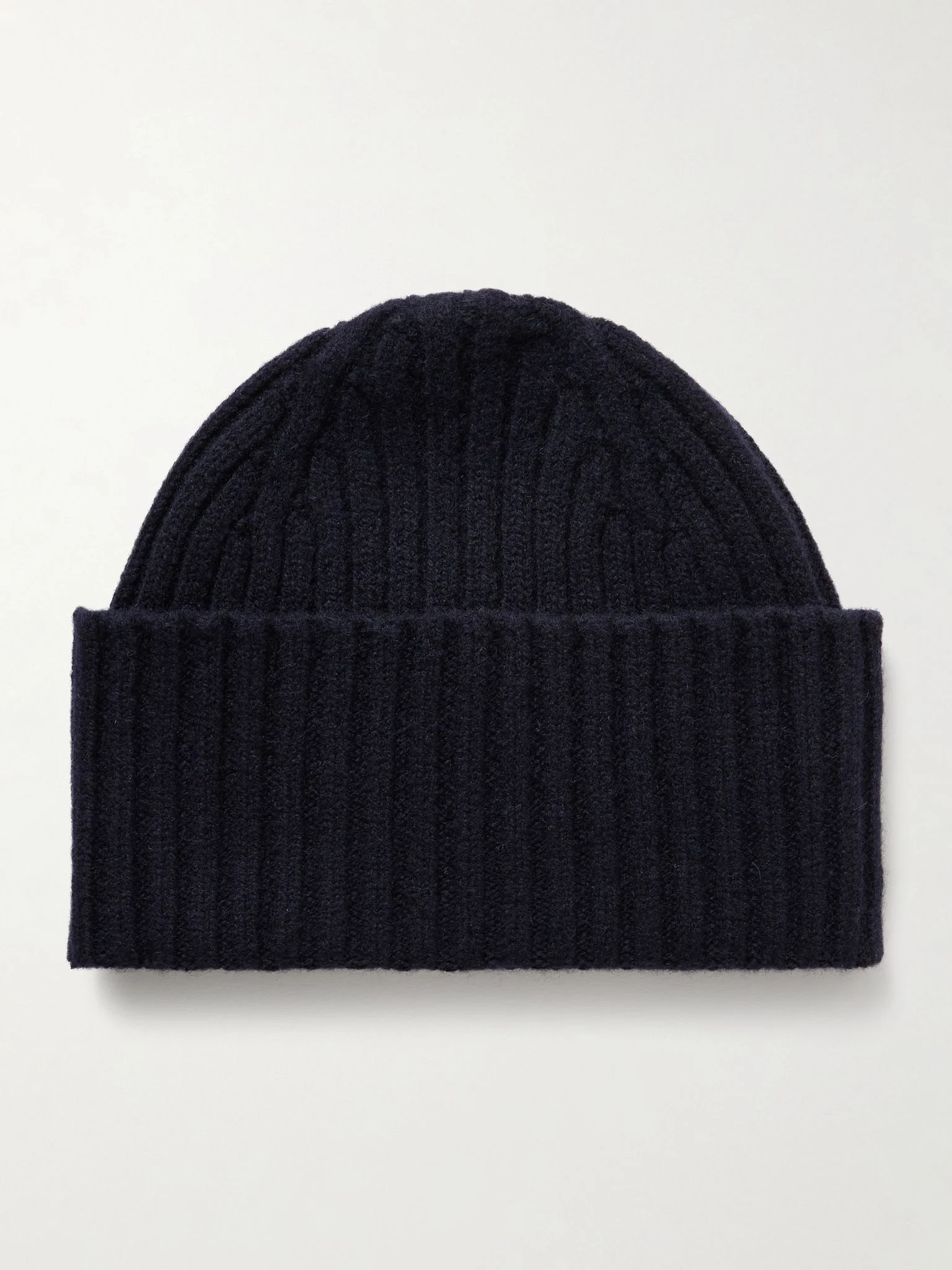 Ribbed Wool Beanie Blue - 1