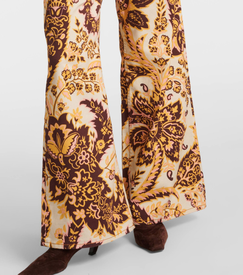 Floral high-rise wide-leg jeans 6