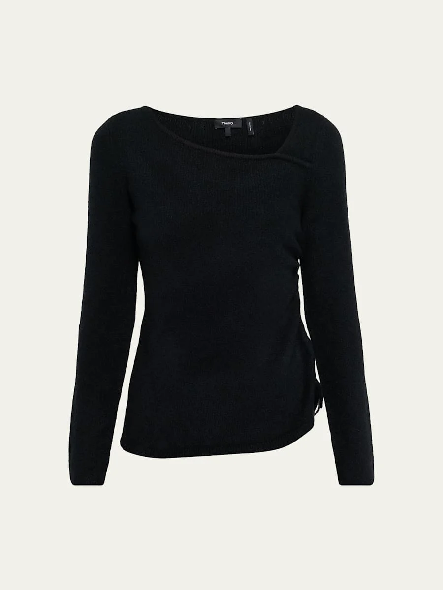 Cashmere-Blend Asymmetric Sweater - 1