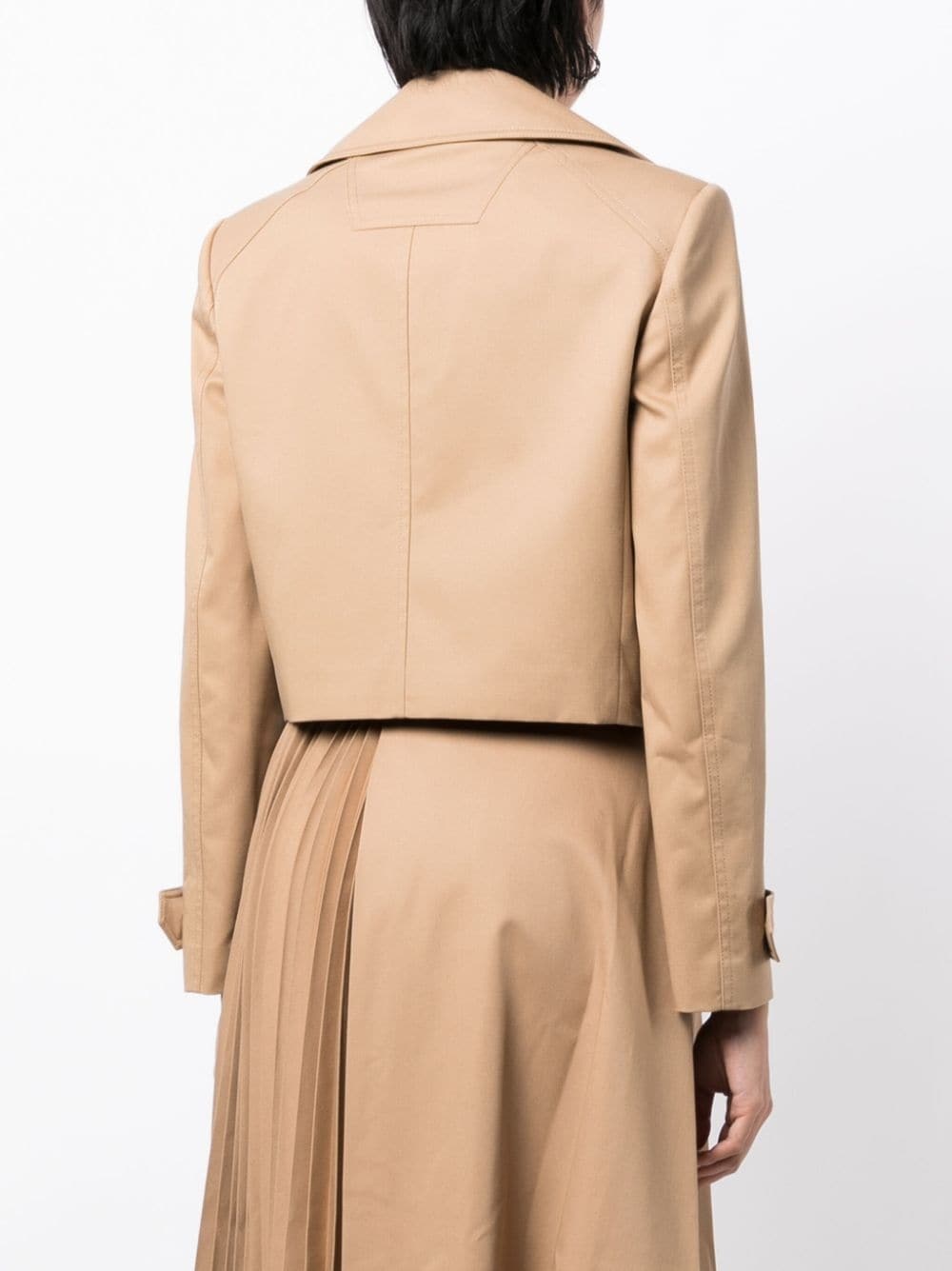 notched-lapel cropped jacket - 4