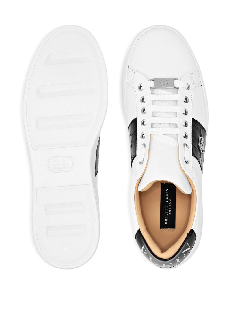 crocodile-effect panelled sneakers 3