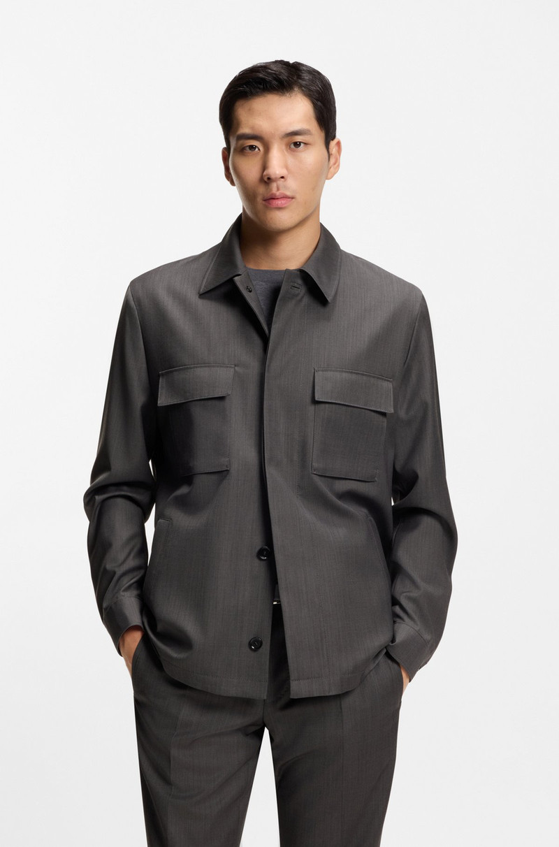 RELAXED-FIT OVERSHIRT IN WATER-REPELLENT WOOL 2