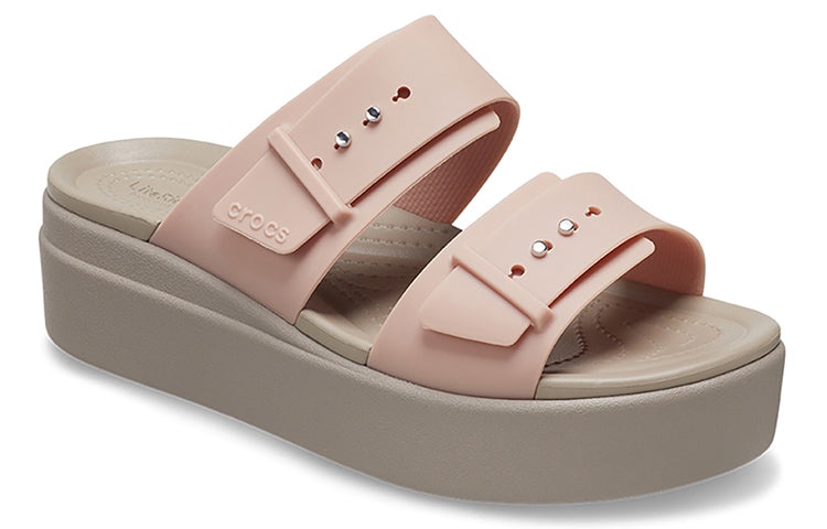 (WMNS) Crocs Pale Blush Brooklyn Sandal 'Brown Beige' 207431-6RL - 4