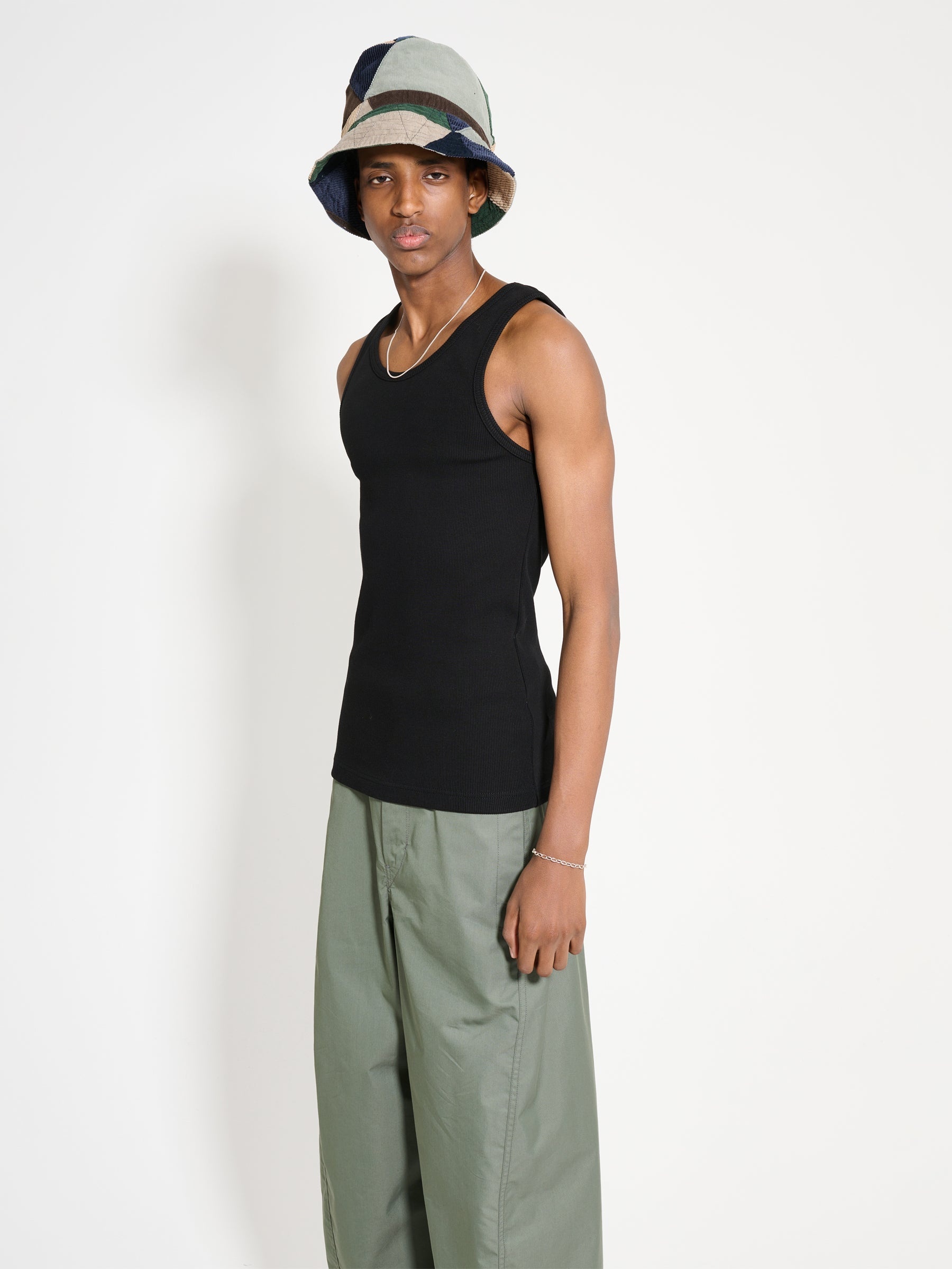 JUNYA WATANABE MAN COTTON NYLON RIB KNIT BLACK - 2