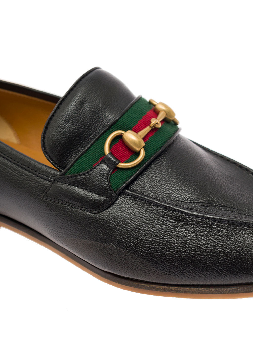 Gucci Men 'Paride' Black Loafers With Web And Horsebit Detail In Leather Man - 4