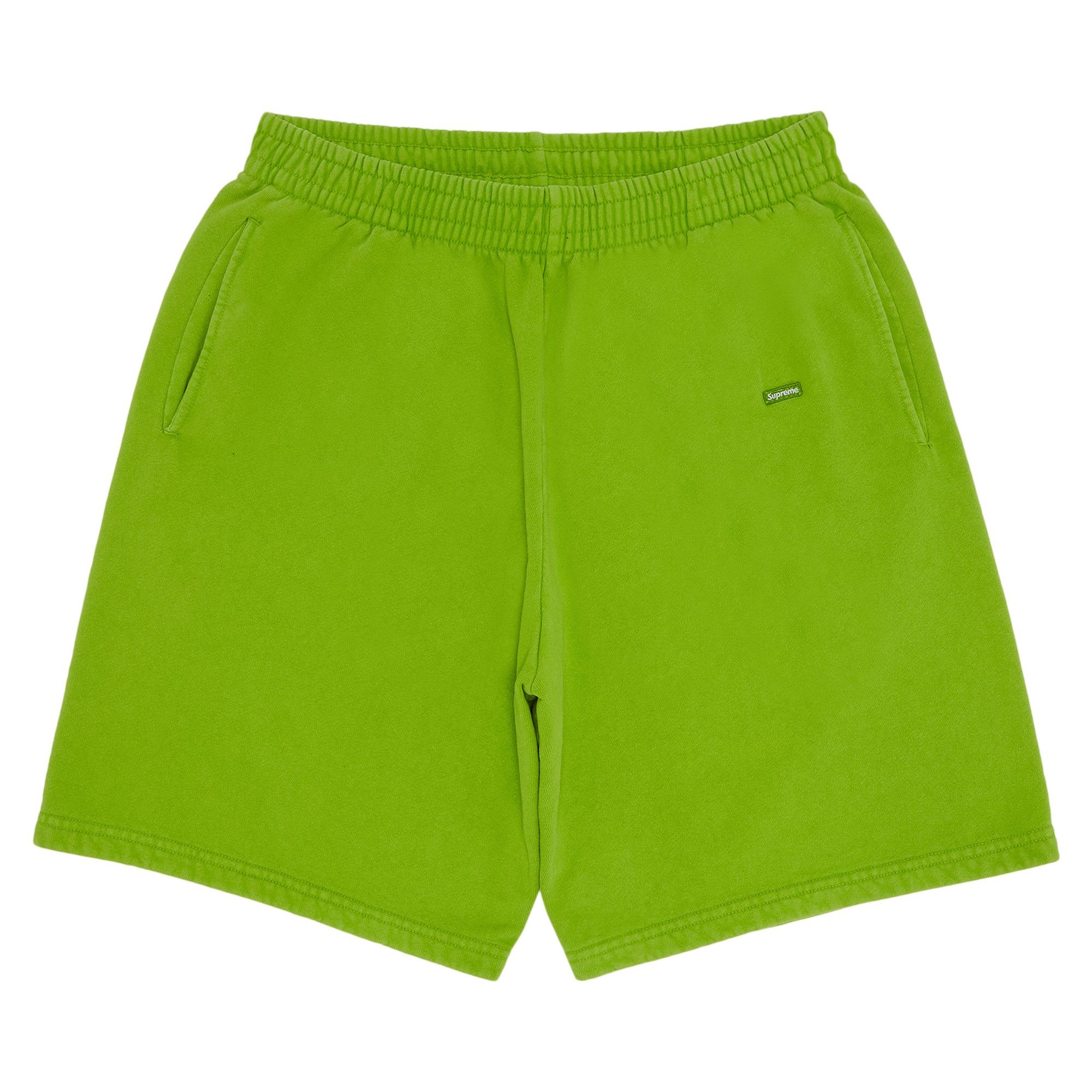 Supreme Overdyed Small Box Sweatshort 'Lime' - 1