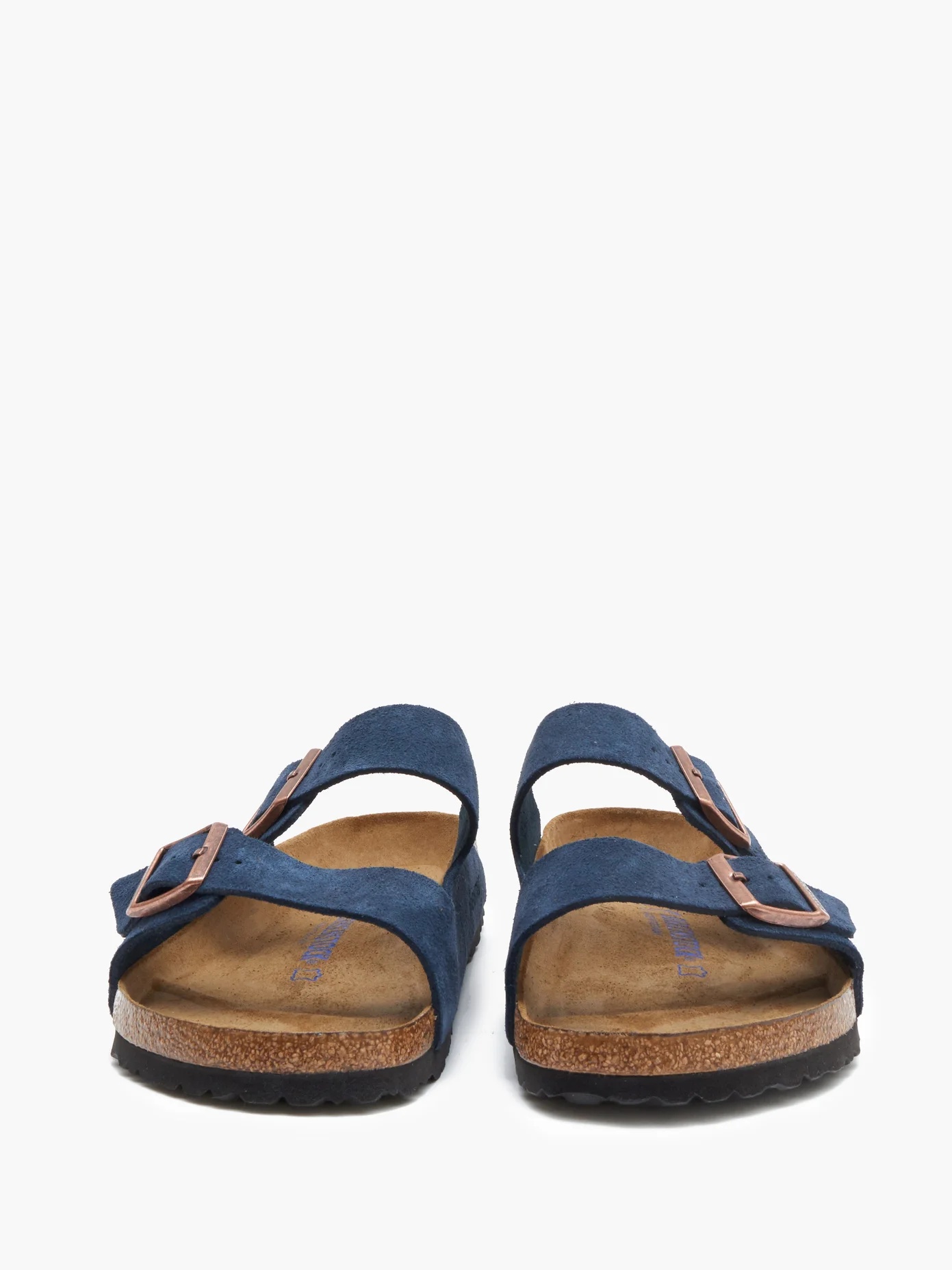 Arizona two-strap suede slides - 5