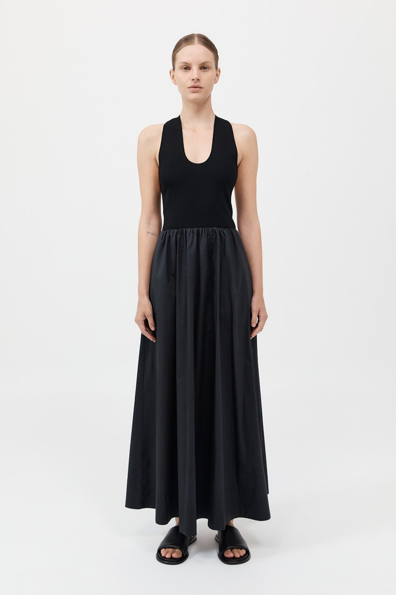 Plunge Neck Dress - Black 2