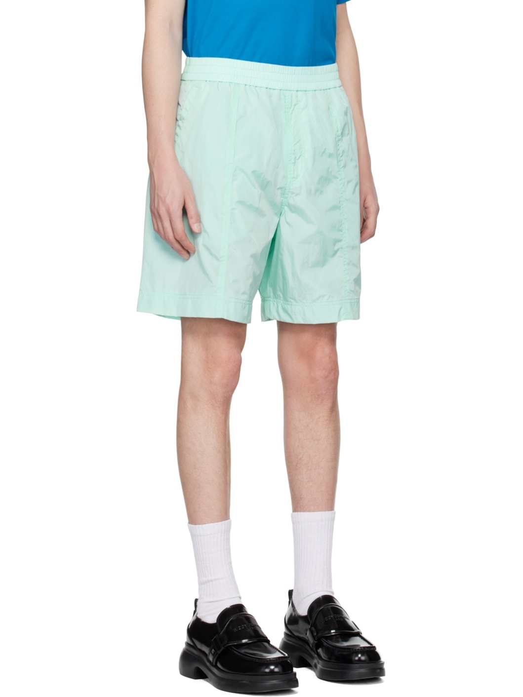 Blue Paneled Shorts - 2