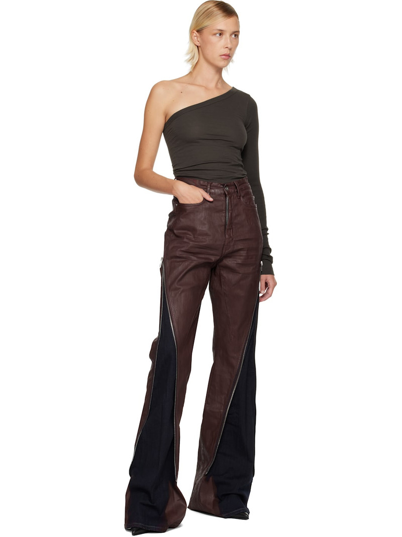 Rick Owens DRKSHDW Burgundy Concordians Bolan Banana Jeans outlook